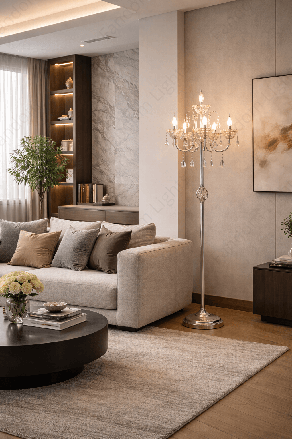 Italian 6 Light Floor lamp Living Room Light for Home Lighting Standing lamp